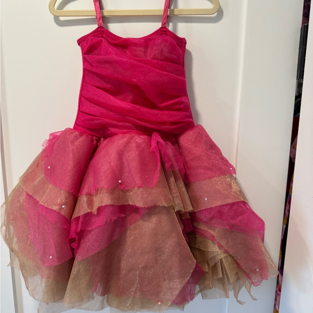 Pink and Gold Kids Dress